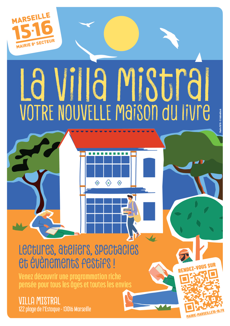 affiche maison du livre villa mistral