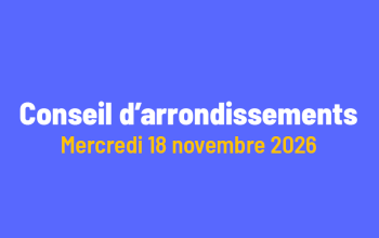 Conseil d’arrondissements du 18 novembre 2026