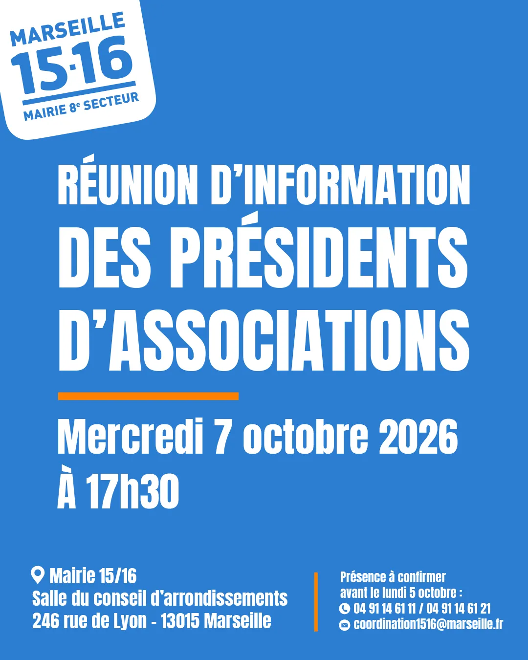 Réunion d’information des présidents d’associations